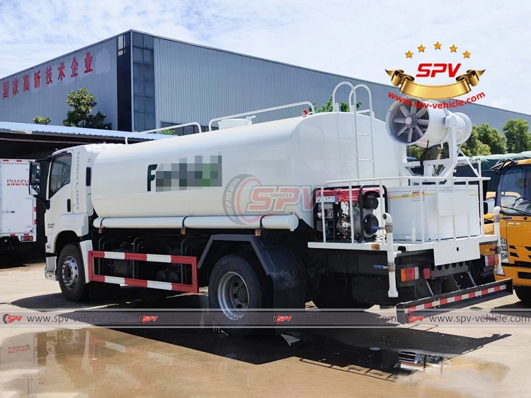 SPV 8,000 Litres Spray Truck for Disinfectant ISUZU-Rear Left Side View
